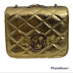 Nicki Minaj small gold purse
